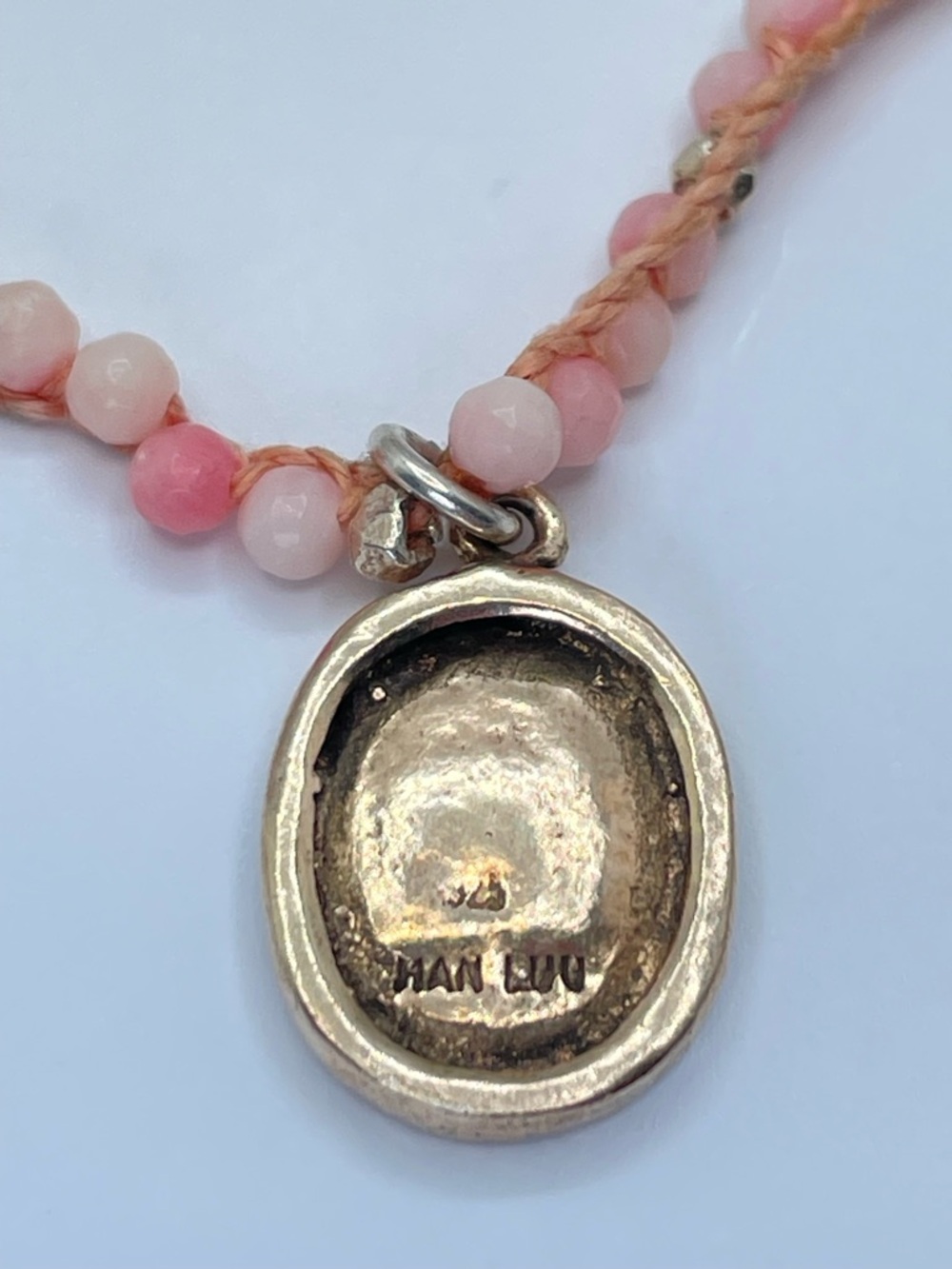 Chan Luu Pink Opal Beaded Necklace 925 Silver Dainty Boho Cord Minimalist - Picture 5 of 12